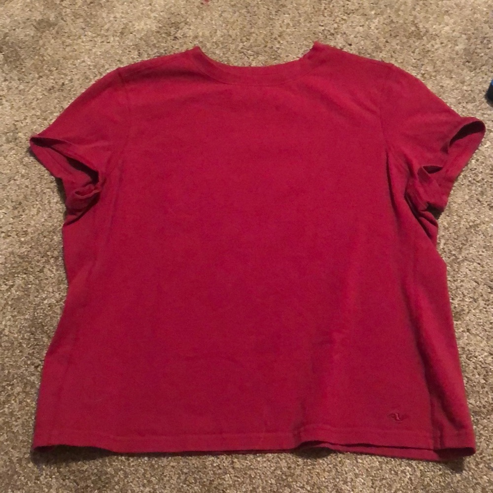 Red work out T